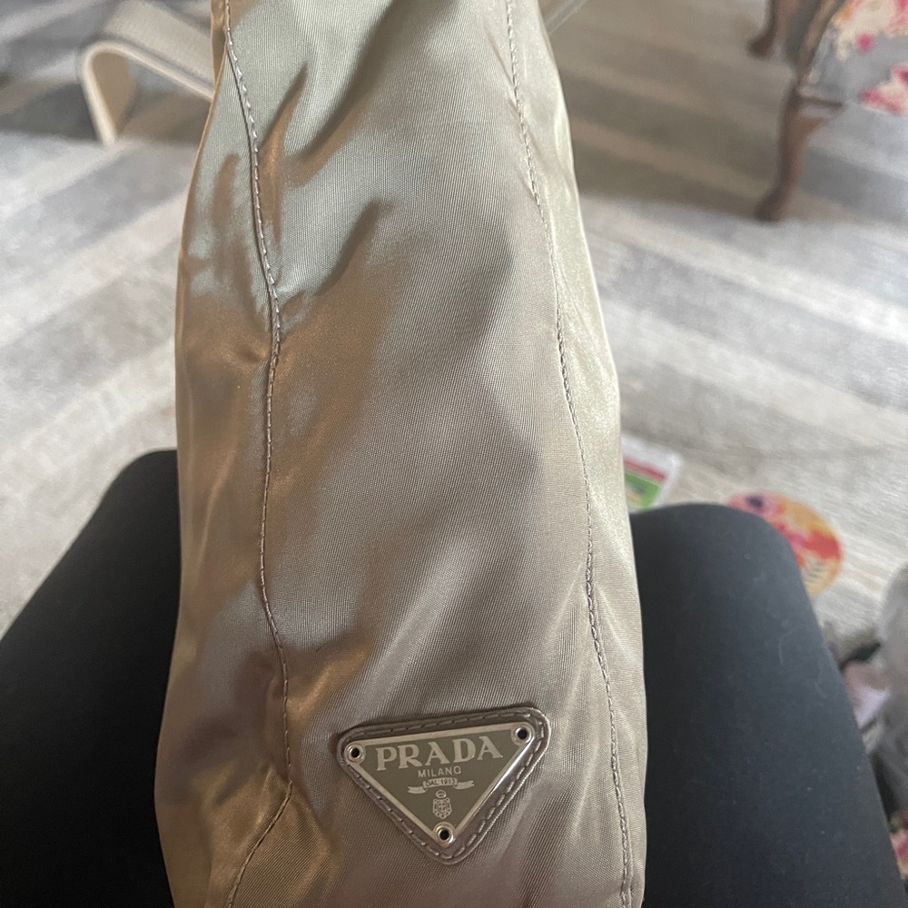 Prada Pressuto Nylon Tote, Gray - Picture 8 of 9